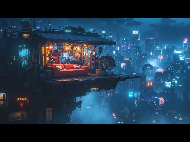 Secret Alcove Haven over Cyberpunk City 💦 Above Night City ~ Cyberpunk 2077