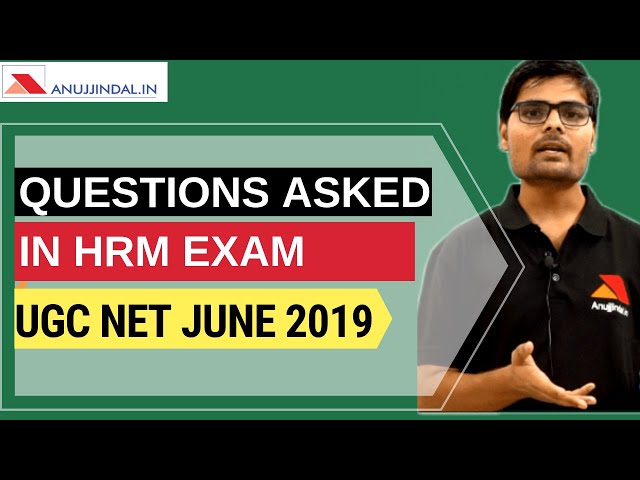 Questions asked in HRM UGC NTA NET JUNE 2019 Exam - Anujjindal.in