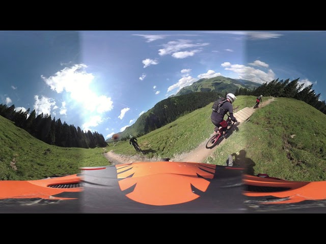 Hackleberg Trail in Saalbach-Hinterglemm. Riding 8yrs old Martin