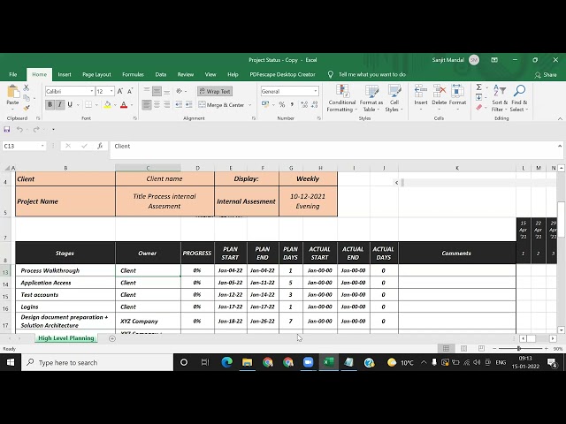 Project Status-RPA Project High level planing (HLP)-Patr-1