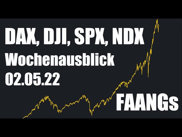 DAX Wochenausblick ab den 02.05.22 Dow Jones, S&P500, Nasdaq & FAANGs wie Apple, Amazon, FB uvm.