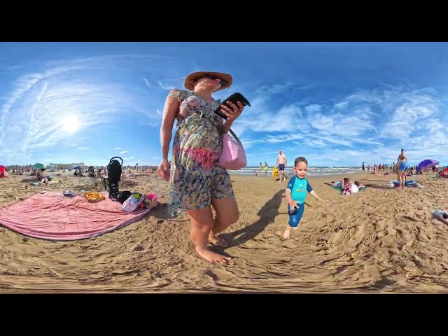 Beach Acuarela | VR 360° Beach Walk | 3D Virtual Walking Tour| 16 August 2024 |5.7K 60FPS