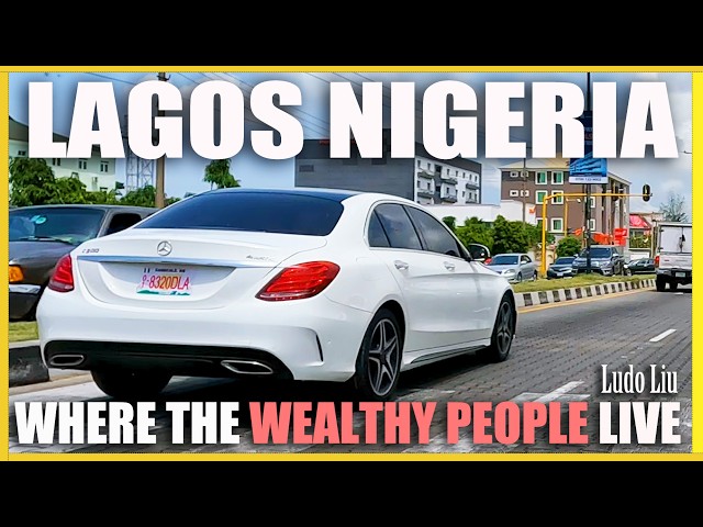 Lagos Nigeria, where the wealthy people live - 4 K Immersive Motorcycle Ride in Nigeria