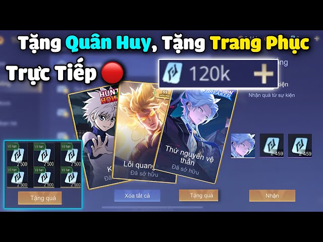 🔴LIVE - Liên Quân | Tặng 100.000 Quân Huy Miễn Phí Và Skin Trang Phục Mới Nhất Cho Anh Em