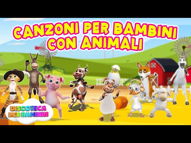 Canzoni per Bambini con Animali 🐷 Nella Vecchia Fattoria 🐝 La Mucca Lola 🐔 Il Coccodrillo 🐂 Bingo