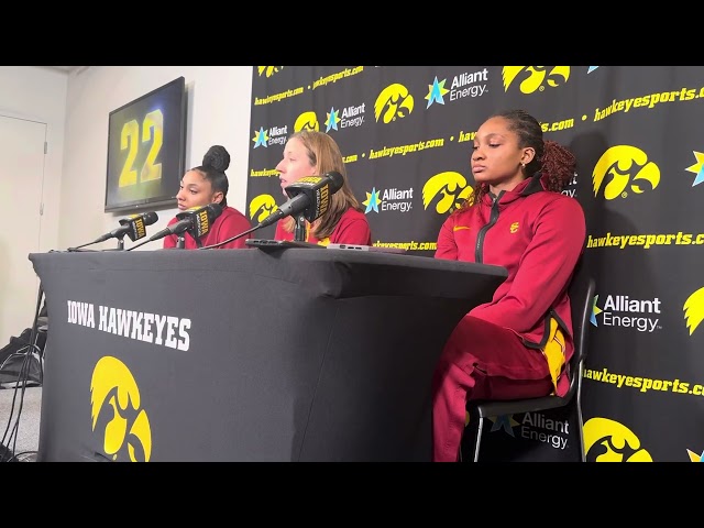 Hear from JuJu Watkins, USC after suffering upset loss against Iowa women's basketball