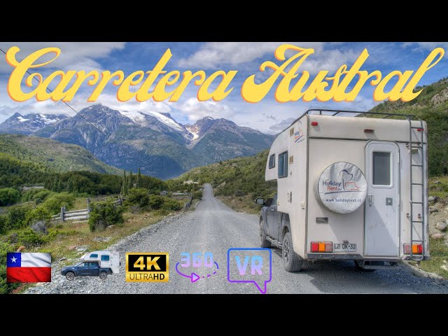 Driving from the End of Carretera Austral to Villa O'Higgins to Cochrane in Chile in 4K 360 VR