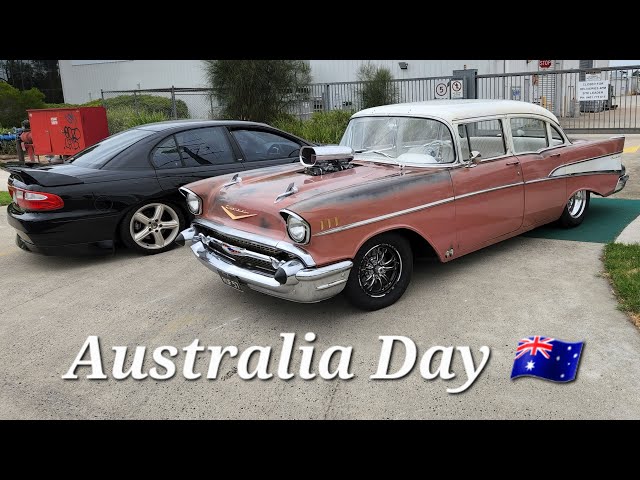 Geelong's Muscle Cars Arriving At Australia Day Car Meet