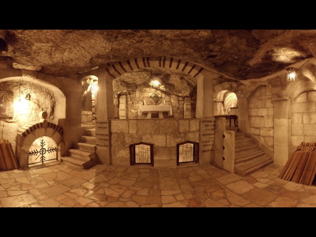 360 video: Grotto of Church of Saint Catherine, Bethlehem, Palestine