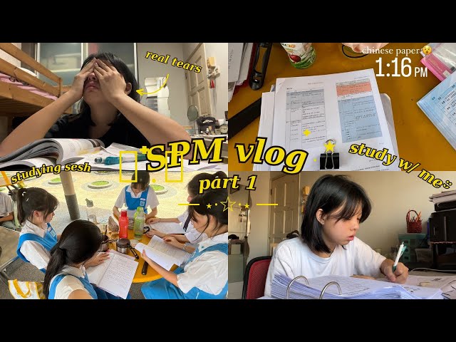 [ENG] SPM VLOG PART 1 📚| study w/ me 📖 + mental health declining 🫠