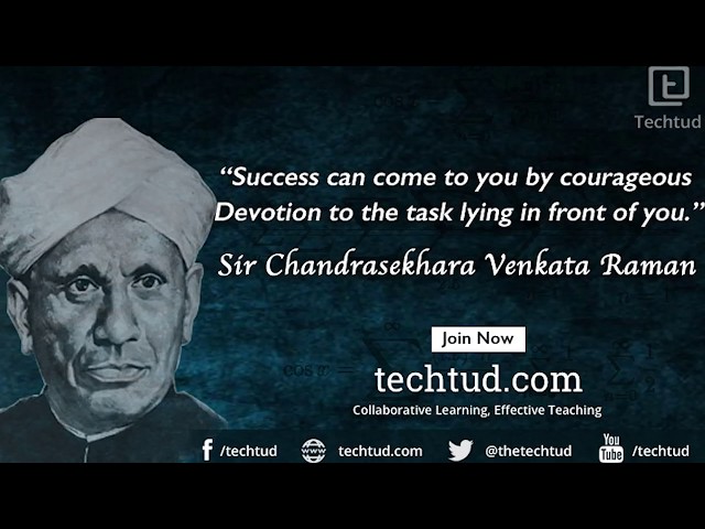 CV Raman | #knowYourHero - 3 | Techtud