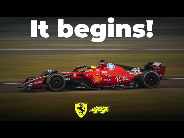 Lewis Hamilton Driving A Ferrari For The First Time at Maranello