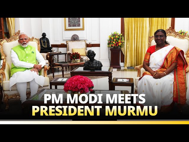 PM Modi calls on President Droupadi Murmu at Rashtrapati Bhavan