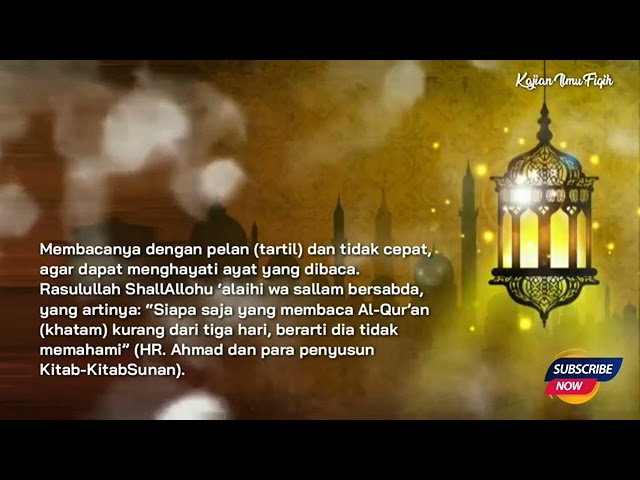 Media Dakwah-Adab Terhadap Al Qur'an Part 1