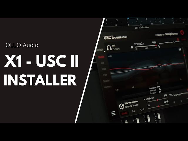 X1 with USC II calibration plugin - Installation guide