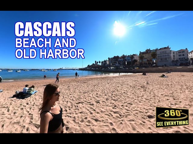 Cascais Ribeira Beach and Old Fishing Port, 360 tour.