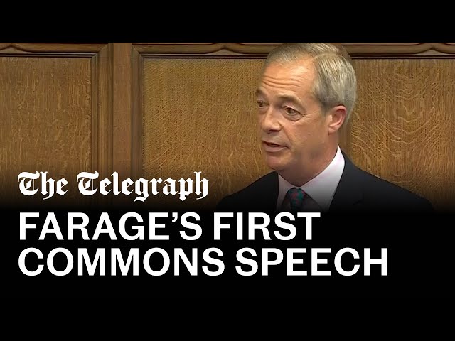 Farage uses maiden Parliament speech to attack 'little man' Bercow