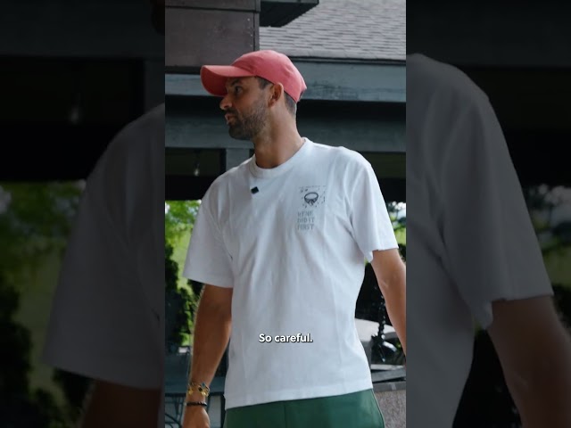 Grigor Dimitrov and Stefanos Tsitsipas Try Medicine Ball Bowling #shorts #tennis #cincinnatiopen