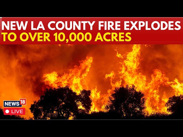 LIVE | Los Angeles Fire Explodes Over 10,000 Acres, Tens of Thousands Told To Evacuate | N18G