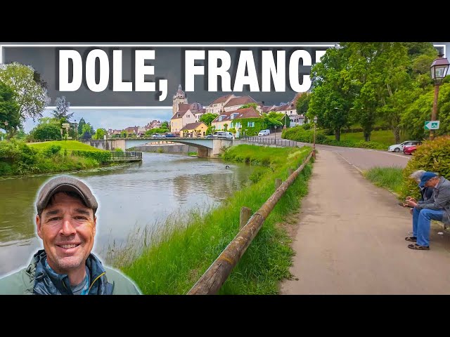 Exploring Historic Dole, France Virtual Walking - Treadmill City Walks Video