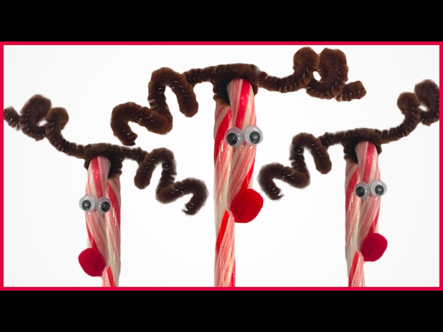 How to Make DIY Candy Cane Reindeer