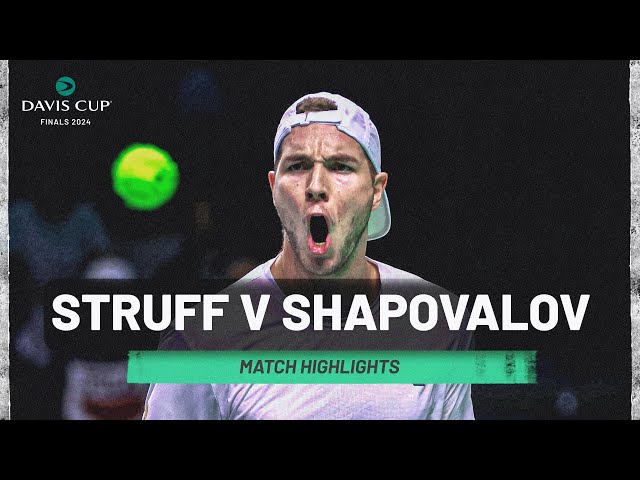 Jan-Lennard Struff v Denis Shapovalov | Germany v Canada | 2024 Davis Cup Final 8 Match Highlights