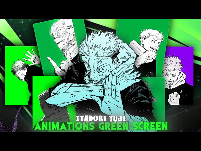 Yuji domain expansion manga animation green screen | yuji manga animations green screen