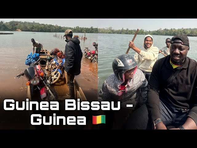 Guinea bissau - guinea border crossing on the boat