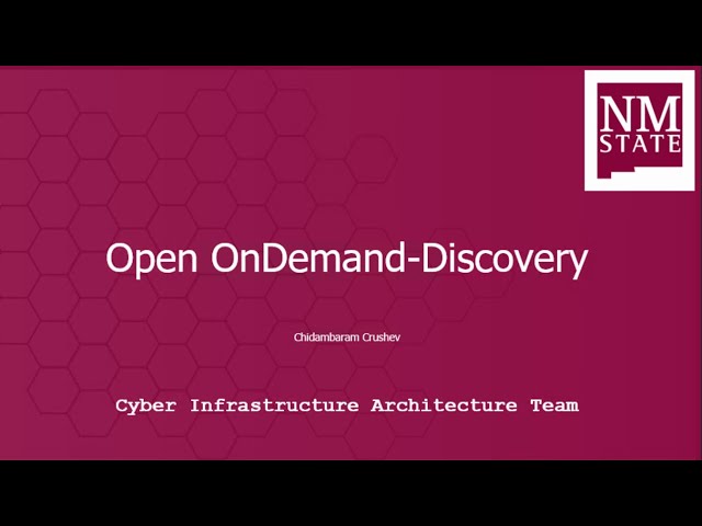 Open OnDemand - Discovery