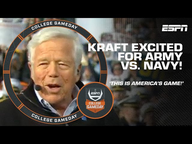 Robert Kraft shares EXCITEMENT for Army vs. Navy 'America's game!' 🇺🇸 | College GameDay