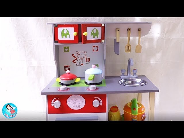 รีวิวของเล่น: ชุดเครื่องครัวไม้ และเซ็ทเครื่องปิ้งขนมปัง  wooden kitchen cooking play toy