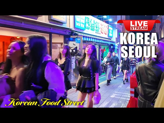 Live Korea Seoul 🇰🇷 2025 Korean Lunar new year ❤️ Myeongdong Night Walking Tour | Korean Food Street