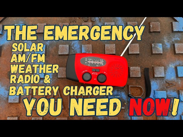 Solar and crank powered radio that also charges your devices!