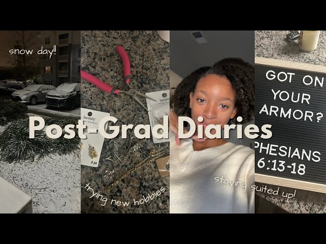 post grad diaries | snow day, trying new hobbies, spiritual armor, & moree 🤍 | a ft vlogg😭♥️