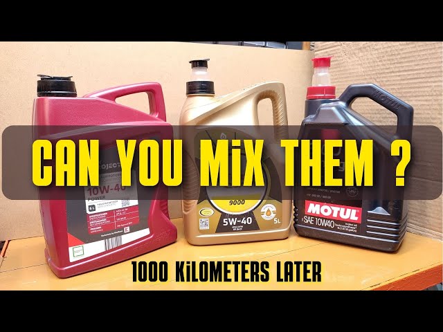 Can you MIX ENGINE OILS | 5W40 + 10W40 | TEST 1000  Kilometers Later