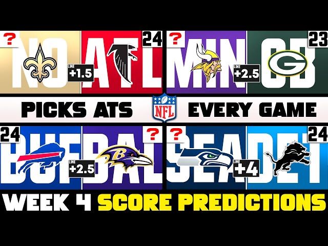 NFL Week 4 Score Predictions for EVERY Game