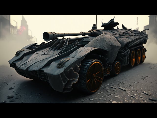 Combat Vehicle design inspired by Hot Wheels Justice League Batmobile model