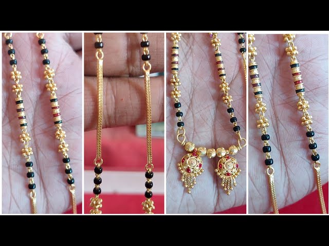 Gold Mangalsutra designs with weight & price/gold mangalsutra mini ganthan designs