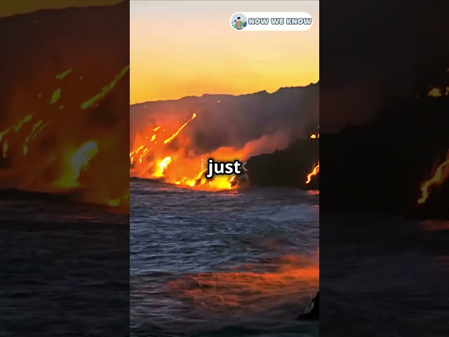 What Really Happens When Lava Meets Water? 🌋🔥+🌊💧 | Now We Know #lava #water #nowweknow #shorts