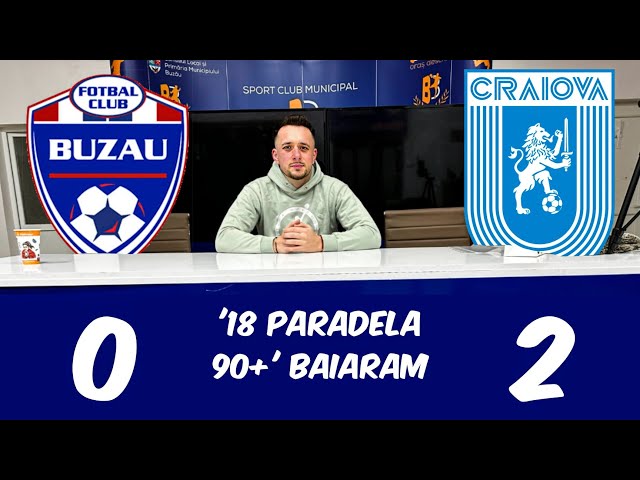 LANTERNA ROSIE  ÎNFRUNTĂ LEII DIN BĂNIE 🦁 Buzău vs. Craiova 0-2 !