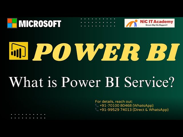 Power BI Service | Microsoft Power BI tutorial for beginners | NIC IT Academy