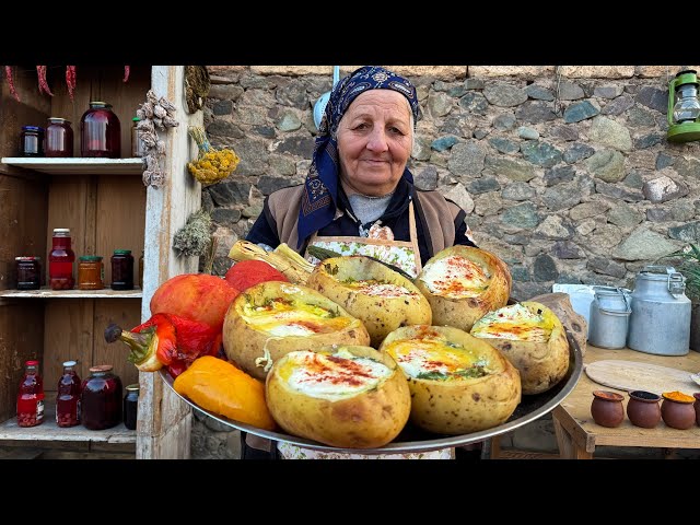 Egg-Stuffed Potato Boats & Tandoor-Roasted Veggies | Village Cooking