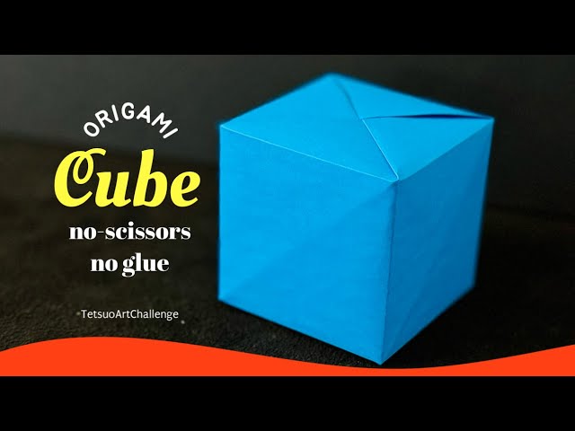 Step by Step How to Make Origami Cube | No-Scissors No-Glue | Geometry 3D Shape