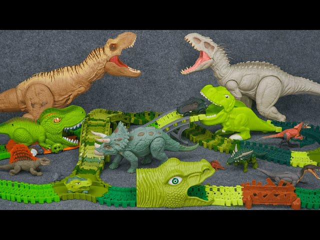 120 Minutes Of Satisfaction With Unboxing Speedy Dinosaur Car Track Set ASMR | Review Toys