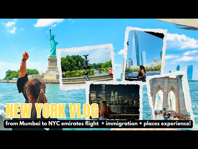 New York vlog | emirates flight experience from Mumbai to new York | USA vacation vlog 2024