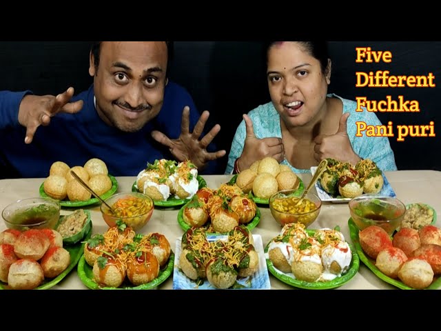 Five Defferent Fuchka Eating Challenge || Spicy Panipuri Challenge || Golgappa Competition