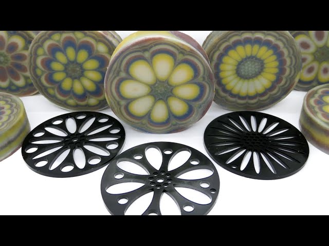 Pull through disc design Technique side mounting rod Kaleidoscope Flowers