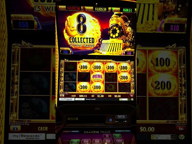 Watch as I get the Dragon Train Respin Bonus#vegas #casino #slot