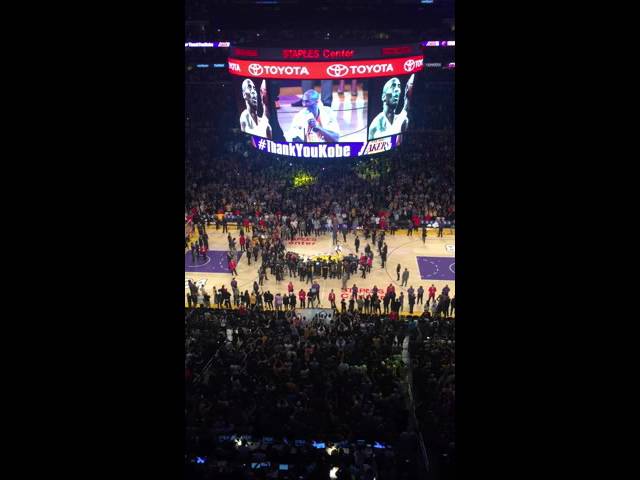 Kobe Bryant Full Speech and Postgame Ceremony - Final Game - Lakers vs. Jazz, 4/13/16 - MAMBA OUT