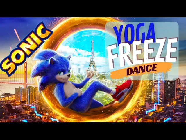 Sonic the Hedgehog Yoga Freeze Dance | Brain Break | Gonoodle inspired | PE Warm Up | Dance Party